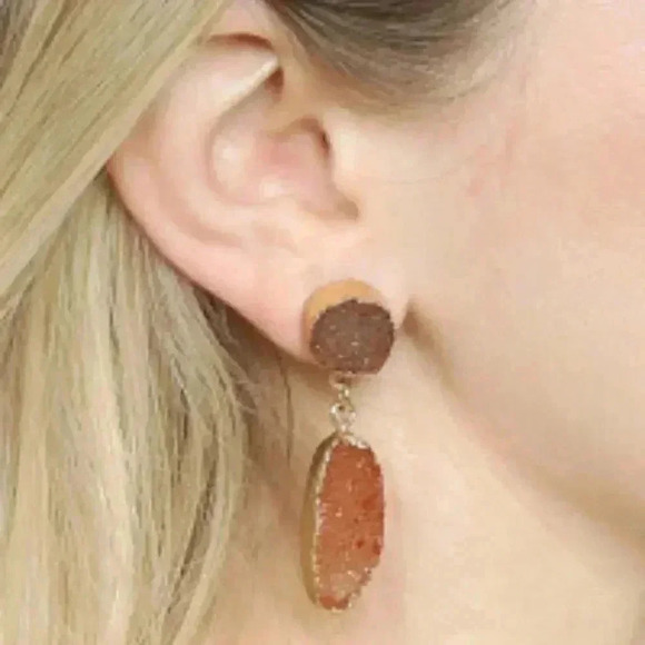 GOREGOUS DRUZY EARRINGS - Picture 1 of 3